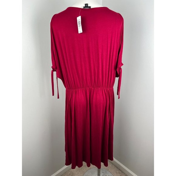 Torrid Red Jersey Cold Shoulder Stretch Dress 2X - Picture 4 of 7